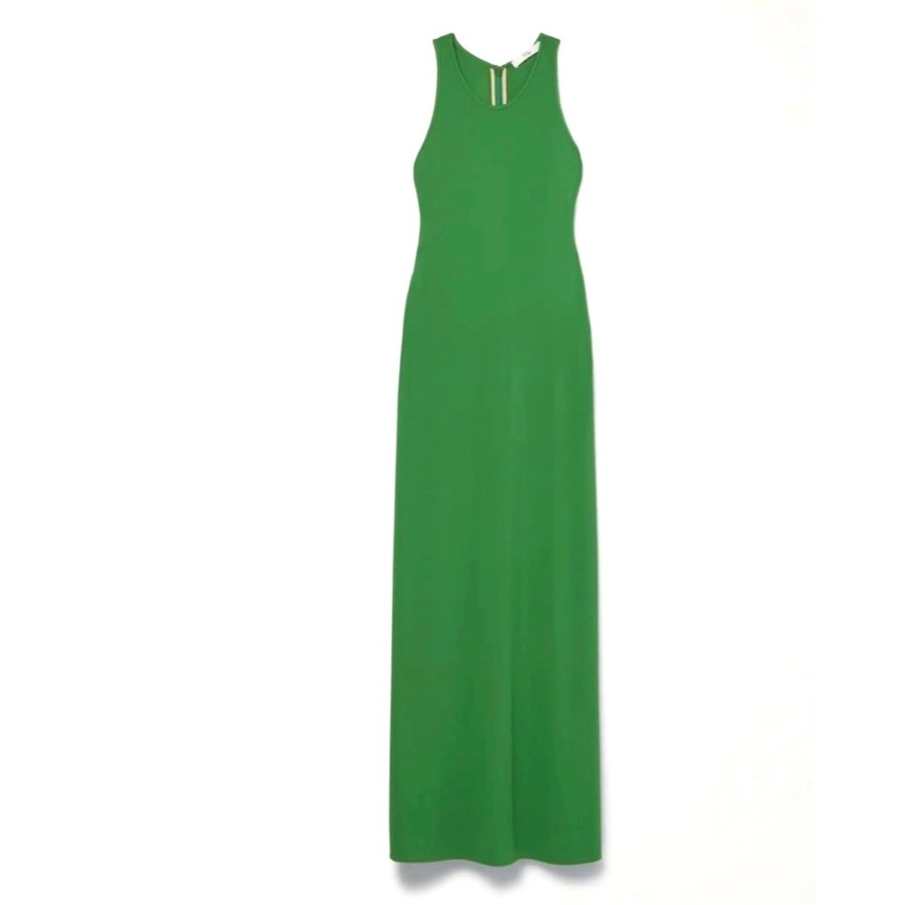 TIBI Serpentine stretch-jersey midi dress - Leaf green 2